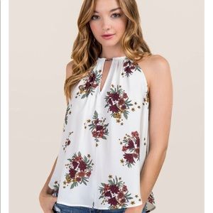 High neck flowy Francesca’s top